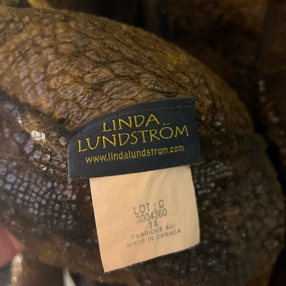 Linda Lundstrom Vintage Reversible Brown Textured Coat & Scarf 14 - Picture 7 of 7